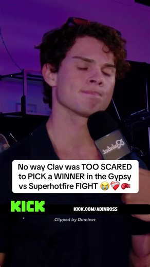 No way Clav was TOO SCARED to PICK a WINNER in the Gypsy vs Superhotfire FIGHT 😭❤️‍🩹🥊 #adinross #clavicular
