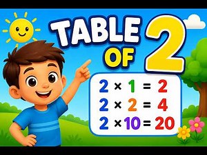 🌟 Table of 2 Song for Kids | Learn 2 Times Table Easily | Fun Math Song🏆