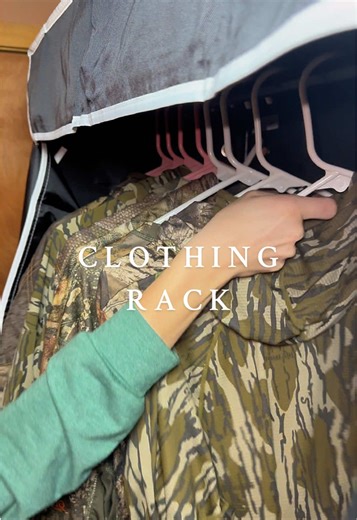 clothing rack to hide all the hunting clothes! #huntingclothes #clothesrack #tiktokshopcybermonday #tiktokshopblackfriday #tiktokshopcreatorpicks