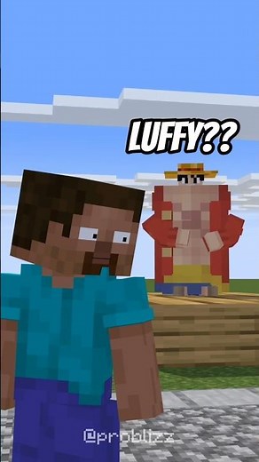 Steve vs Luffy Eating Challenge 🍖 Who Wins? | Minecraft One Piece Animation #memes #minecraft