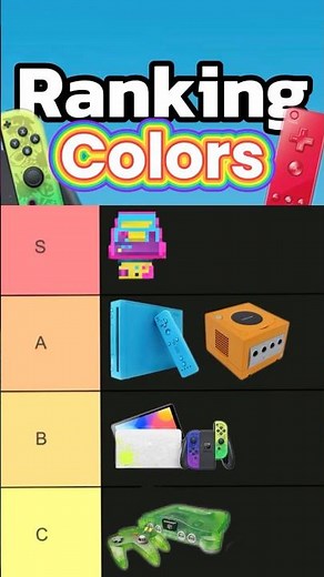 Ranking Nintendo Console Colors 🌈 #shorts