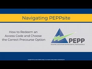 PEPP - How to Redeem an Access Code and Choose the Correct Precourse Option