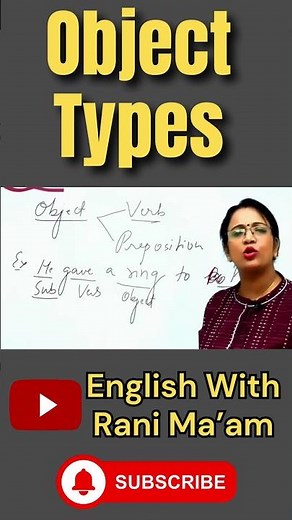 Object Types | Grammar | English With Rani Ma'am