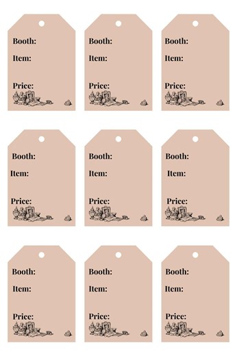 Printable Vintage Price Tags | Editable Booth Vendor Labels (2x3.5 PDF) - Etsy
