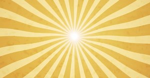 Yellow Sunburst Stripes Animation Background. Seamless Loop Retro 70s Inspired Swirl Motion Graphics