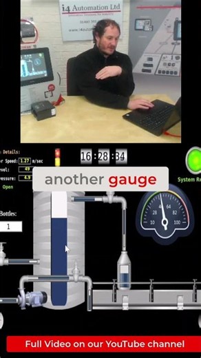 Bottling Plant Simulation: Real-Time HMI & VNC Control #shorts