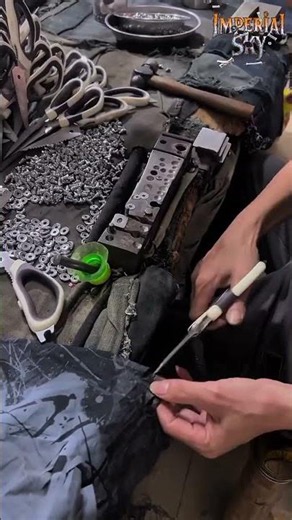 How Heavy Machinery Starter Gears Engage & Artisans Install Metal Eyelets!