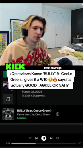 xQc Reviews Kanye's 'BULLY': 9/10 Score!