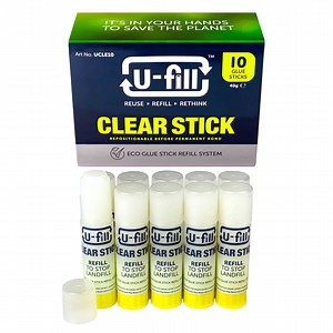 Refillable Glue Stick - U-fill Clear Glue Sticks