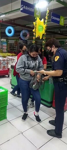 Guard checking girl's bra and underwear for stolen items #frisk #cops #patdown #police