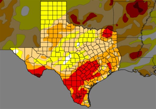 Most of Texas in drought, conditions likely to persist through spring