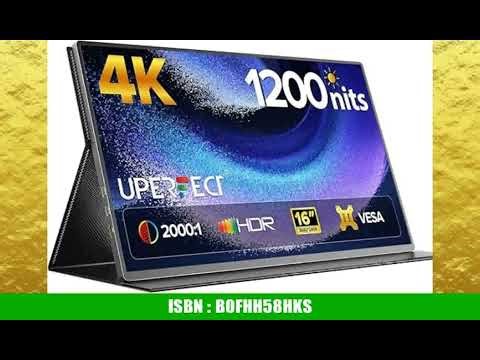 UPERFECT Portable Monitor 4K 16 | 1200 Nits Tragbarer Monitor | 3840 * 2400 UHD | 2000:1 Contrast