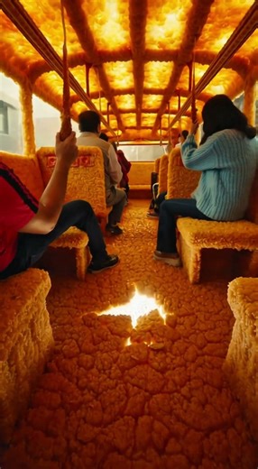 Riding inside a BUS made of FRIED CHICKEN! 🍗🚌 #shorts #viral #chicken