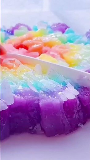 🎧 ASMR 72 - Wax over slime cake cutting (No talking) [BONUS]