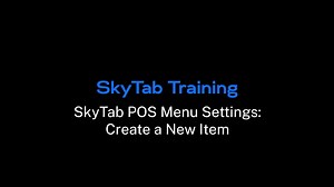 SkyTab POS Menu Settings: Create a New Item