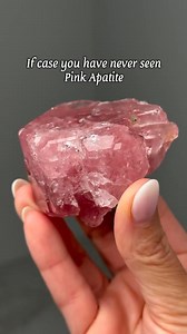 Now that you have seen it.. do you love it 😍 . Pink Apatite, from Nagar Valley. Pink apatite is one of the less common color varieties of the apatite family, and pieces with this level of saturation are especially sought after. If interested in knowing more about this piece, comment “info” and message the details 🥰 | Lovingthyselfrocks