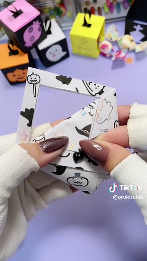 ハロウィン🎃👻 簡単！お菓子が入る紙バッグの作り方