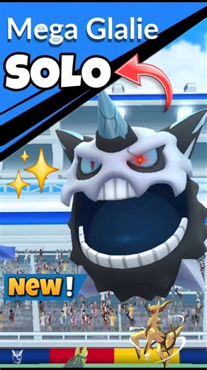 SOLO✨️Mega Glalie Raid✨️With Mega Lucario in Pokemon Go