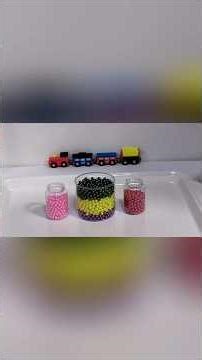 Loop🌈 Satisfying Black Yellow Purple Beads Drop ✨ Oddly Satisfying ASMR