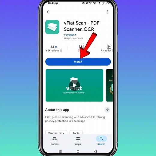 How To Install Vflat Scan PDF Scanner OCR App On Android #vflat #scanner #shorts