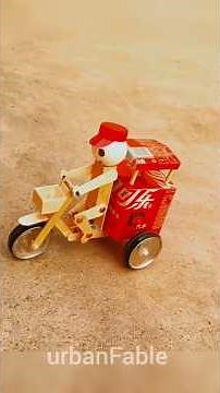 🚚 Coca-Cola Delivery Robot Made From Popsicle Sticks 🤖 | Creative DIY Craft | Handmade