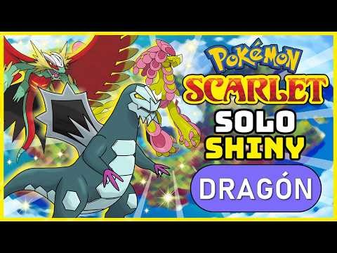 ✨🐉[RETO HARDCORE] POKÉMON ESCARLATA USANDO SOLO POKÉMON SHINY DE TIPO DRAGÓN!? | Gran Autor.