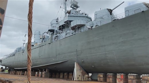 USS KIDD restoration work at Houma shipyard continues after new contract starts