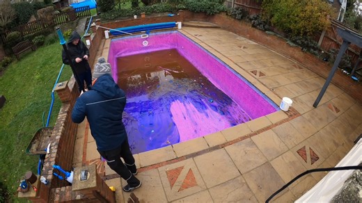 How a slime filled pool gets cleaned from start to finish