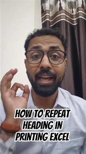 How to repeat heading in printing excel