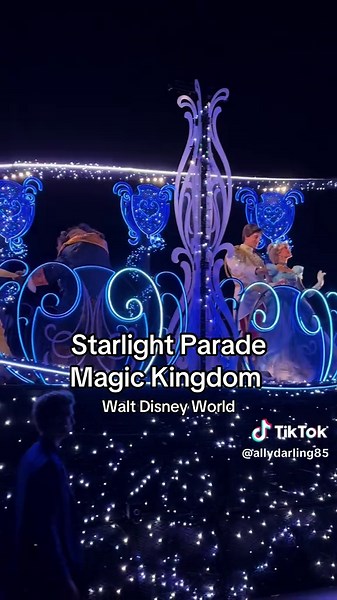 Starlight Parade at Disney World Magic Kingdom! Such a beautiful parade if you can see it! #disneyworld #starlightparade #magickingdom #disneyparks #disneyparade