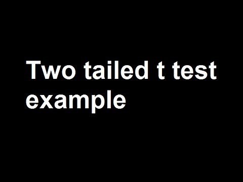 Two tailed t test example