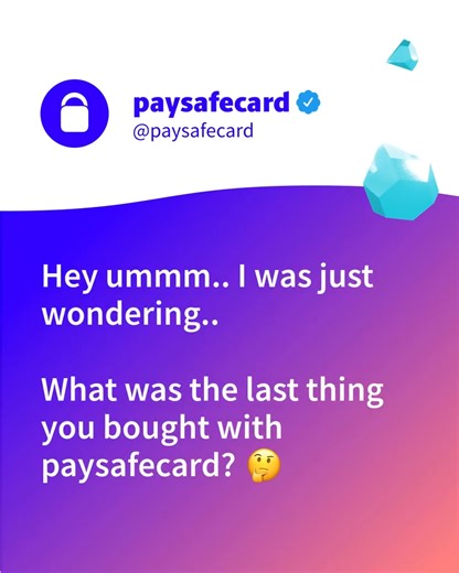 9.9K views · 12 comments | What was the last thing you bought with your paysafecard code? 殺 | paysafecard | Facebook