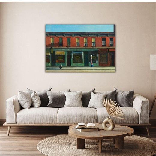 Edward Hopper Early Sunday Morning 1930 Wall Art Hopper Poster Hopper Canvas Museum Art Hopper Paint Gift of Home Wall Decor Modern Printing - Etsy