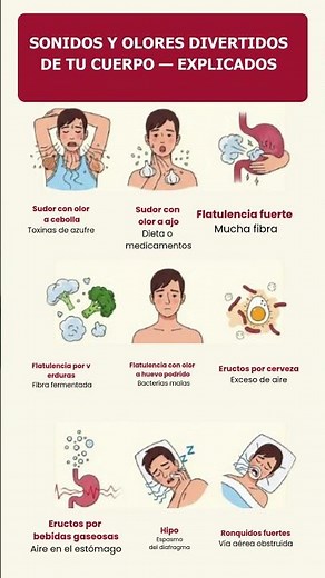 ¡Descubre los ruidos y olores raros de tu cuerpo y lo que significan!