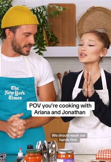 Cooking with Ariana Grande and Jonathan Bailey