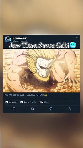 Jaw Titan saves Gabi🥶| Attack on Titan⚔️