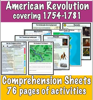 American Revolution Megapack (76 Worksheets) 4th Grade
