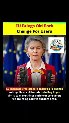 EU Forces Apple & All Phones to Change 🔋📱 Big Update! #EU #EuropeanUnion #Apple #Smartphones #shorts