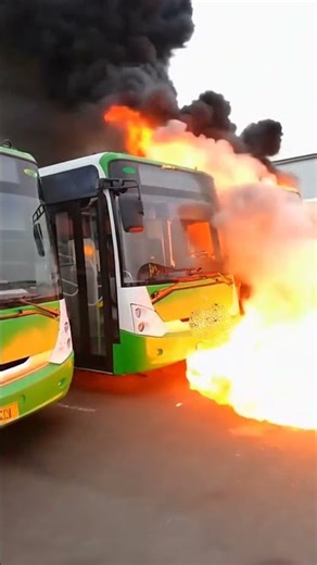 Electric Buses catching fire, Exploding in a Bus Depot | AI Video 2026