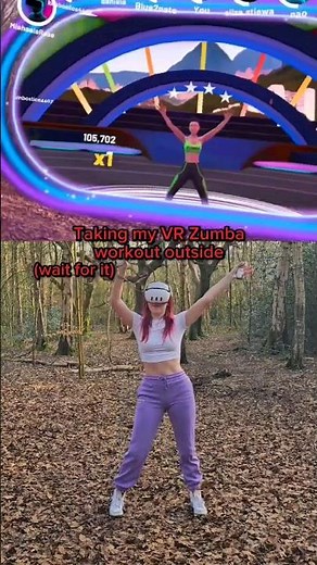 OUTDOOR VR ZUMBA CLASS? FITXR, Mixed Reality. Meta Quest 3 mods