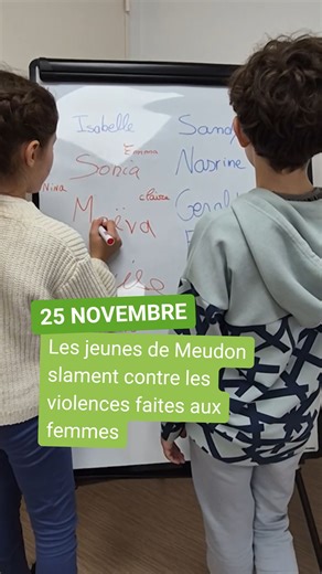 Ville de Meudon on Instagram: "#25NOVEMBRE 🎼En slam, des jeunes meudonnais sensibilisent contre les violences faites aux femmes. 🗣️Leur texte dénonce un nombre glaçant : 140, c'est le nombre de femmes tuées par féminicide depuis le début de l'année. Malheureusement, depuis le tournage de cette vidéo, le 20 novembre, ce chiffre a encore augmenté. 🖌️Chanson écrite par Anis, Océane, Nélia, Kenza et Charlotte, avec les équipes de l’Avant-Seine. Victime ou témoin de violences faites aux femmes ? P