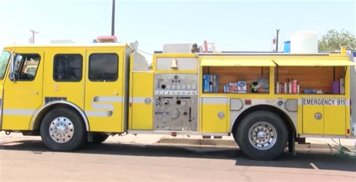 Albuquerque group uses old fire truck to give showers to homeless community