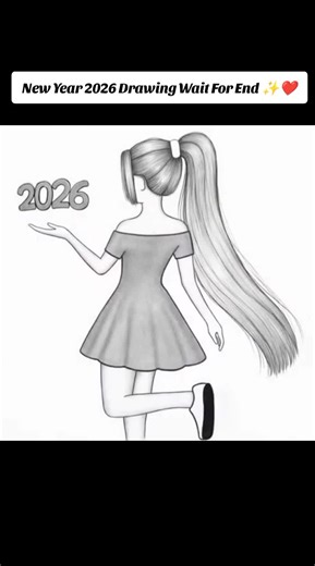 Easy New Year 2026 Drawing Tutorial for Beginners