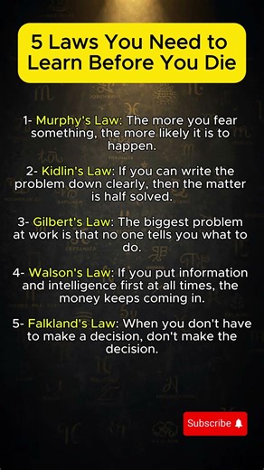 5 Powerful Laws You Must Learn Before You Die | Life Rules That Change Everything | Psychology Facts