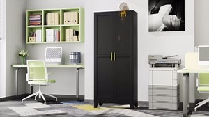 75.2" Tall Metal Kitchen Pantry Storage Cabinets with 2 Door and 5 Adjustable Shelves, Cupboard for Kitchen, Dining Room, Living Room and Bathroom, White