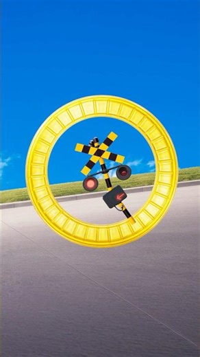 The Railroad Crossing That Can’t Stop on a Steep Slope #Shorts