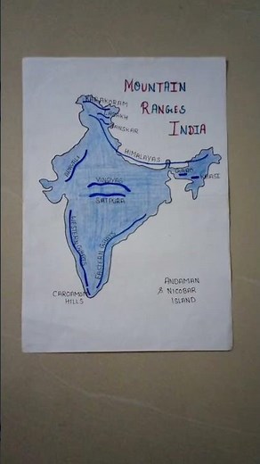 Mountain 🌄 Range Of India #mapping #geography through maps#study #upsc #gk #western himalaya