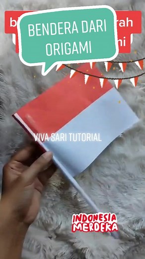 Bikin Bendera Merah Putih dari Kertas Origami - Tutorial Kreasi DIY