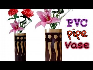 How to make flower Vase from PVC pipe, PVC pipe vase making , Home decor ideas