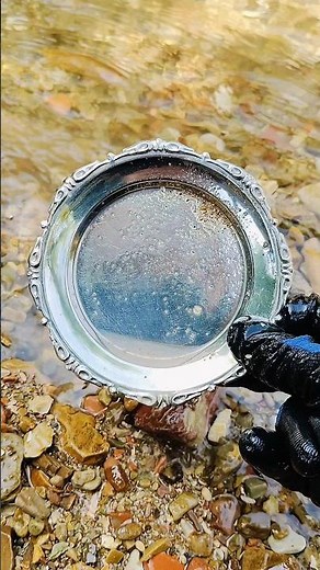 Treasure Discovered in the River with a Metal Detector #shorts #metaldetecting #treasurehunting